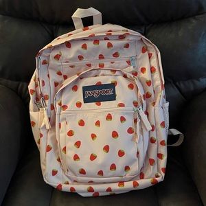 Jansport strawberry backpack.